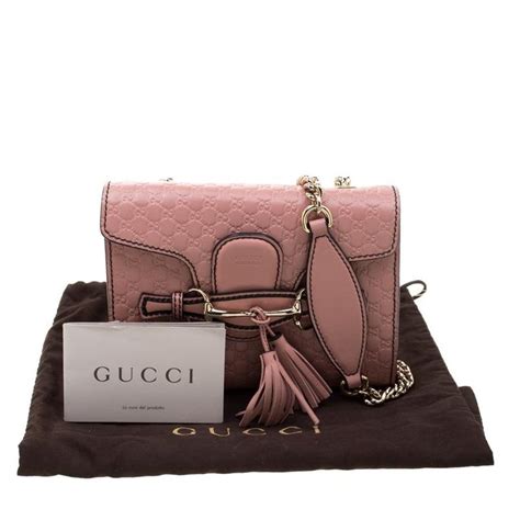 gucci mini emily mircoguccissima crossbody soft pink|gucci crossbody jewelry.